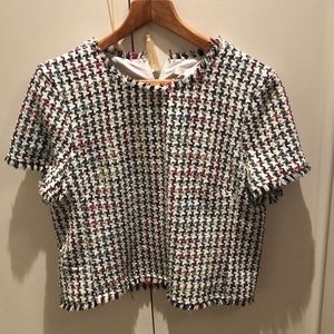 Wayf Multi-colour Houndstooth T-shirt Blouse